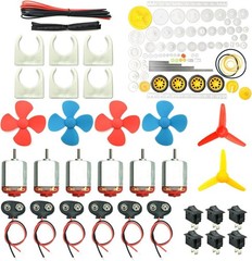 6-Set High-Speed DC Motor & Gear Kit for STEM Projects