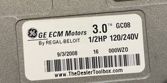Genteq GC08 Blower Motor Module 1/2HP 120/240V Furnace HVAC