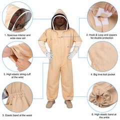 Bee Suit for Men Women XL Beekeeping Suit with Glove and Veil Hood for BeeKeeper