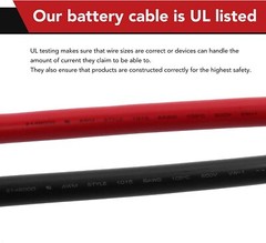 2PCS 8 AWG Gauge Copper Battery Cable Power Wire Car Marine Inverter RV Solar