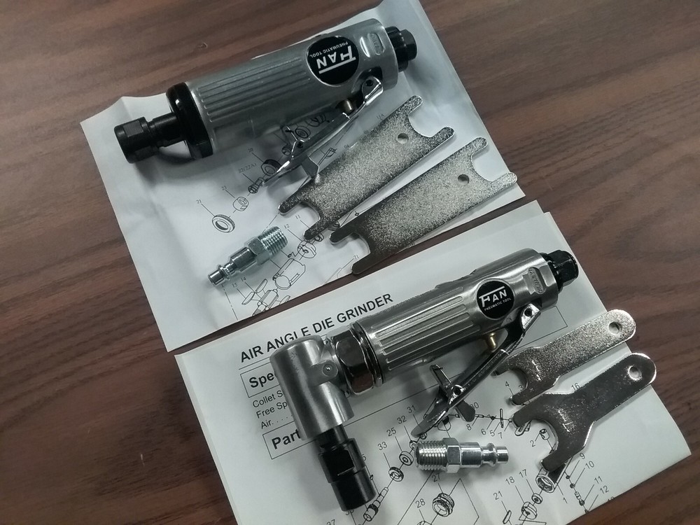 1/4″ Air Die Grinders straight & Right Angle for $44.00 free shipping USA #DG-KL