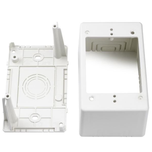 HellermannTyton – TSRPFW-JB3 – Sgl Gang Jct Box 2.77in Deep PVC Off. Wht (1 EA)