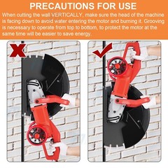 3200W Electric Power Disc Cutter Circular Demo Saw For Wet/Dry Concrete Guide Ro