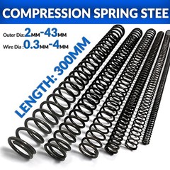 Length 300mm Compression Spring Steel 0.3mm – 4mm Wire Dia Pressure Coil Springs