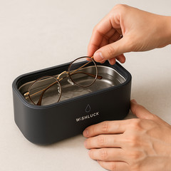 WiSHLUCK Portable Ultrasonic Cleaner Jewelry Eyeglass Watch Retainer 40kHz