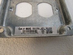 Hubbell Raco 4″ Square Cover 902C One Device Duplex Receptacle Lot of 8