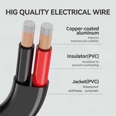 18 Gauge 2 Conductors 30FT Electrical Wire, Flexible Low Voltage PVC Copper