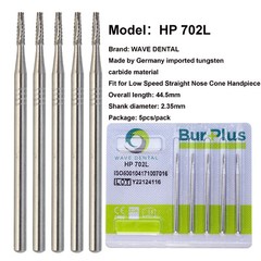 Wave Dental Surgical Burs For Straight Handpiece Taper Fissure Carbide HP 44.5mm
