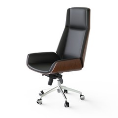 Luxury Wooden Swivel and Adjustable Executive Chair Wide Pu leather Office Chair