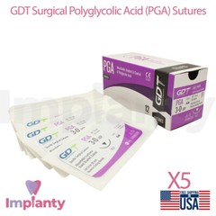 X5 PGA Sutures Absorbable Violet Braided 12 Pcs Sterile Training Thread