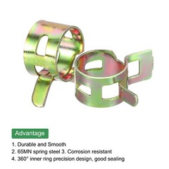 ID 11mm 7/16inch Fuel Line Hose Clips,Pipe Clamps,Spring Hose Clamp,20PCS