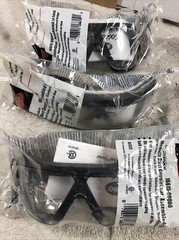 Lot of 3 – F9603 GoggleGear Medium Clear Lense Black Frame (4565)