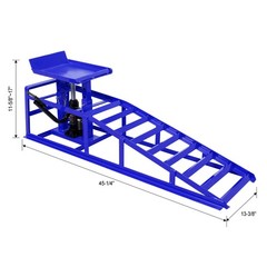 2 Pack Auto Car Truck Ramps Lifts w/ Pedal,5 Ton Heavy Duty Steel Car Lift Ramp