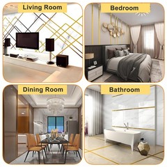 Shiny Metallic Gold Molding Trim (16.4ft x 0.4inch) Peel and Stick Trim with …