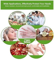 100 Pcs Plastic Gloves Disposable Hair Dye Gloves Clear Food Handler Gloves