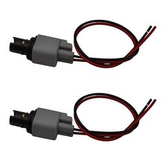 2Pcs Side Marker Light Park Lamp Bulb Socket Connector Plug Pigtail Harness Kit