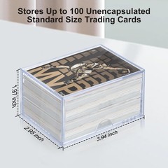 RIXUGIT 10-Pack 100-Count Deck-Case Card-Box – 2 Piece Trading Card Storage B…