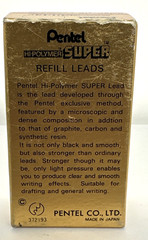 Pentel Super Hi-Polymer Ultra Fine .02″ Lead Refills 0.5mm HB C505-HB 12 Tubes
