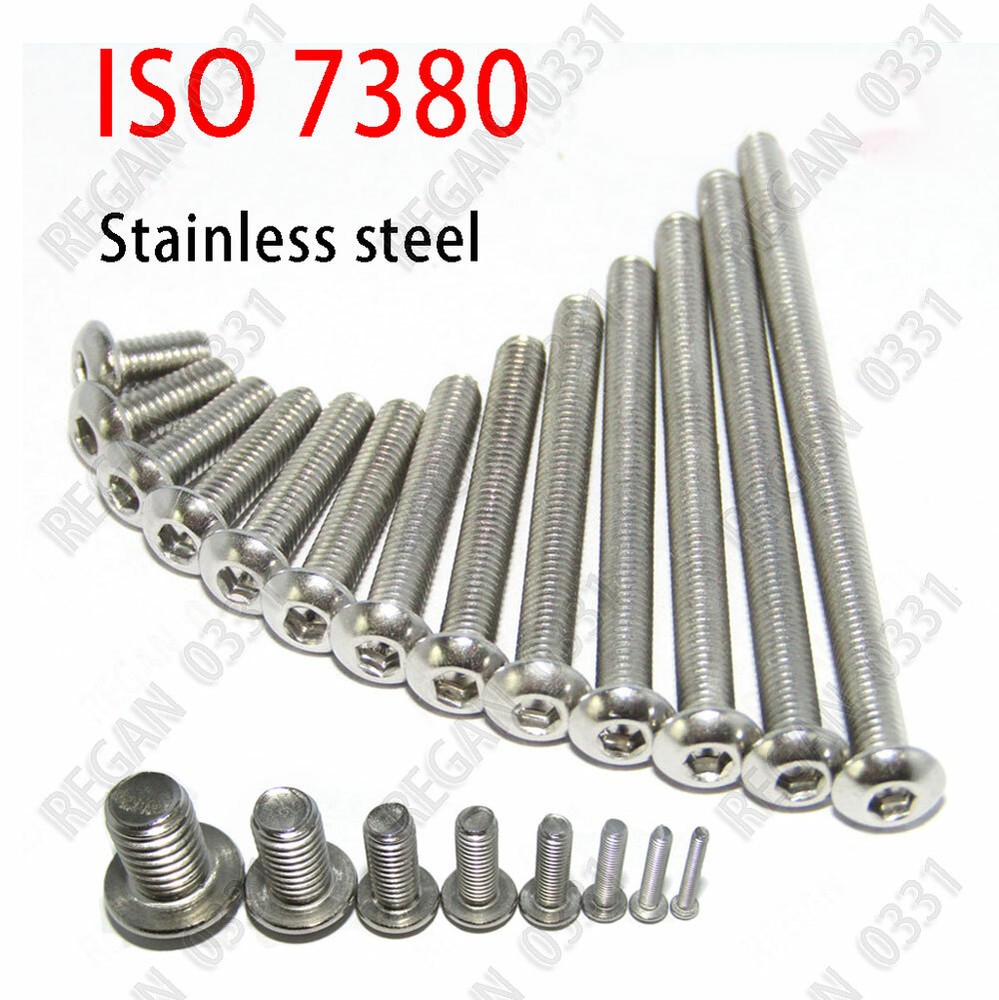 2mm / M2 x 0.4 – Stainless Steel BUTTON HEAD Socket Cap Screws ISO 7380 A2 18-8