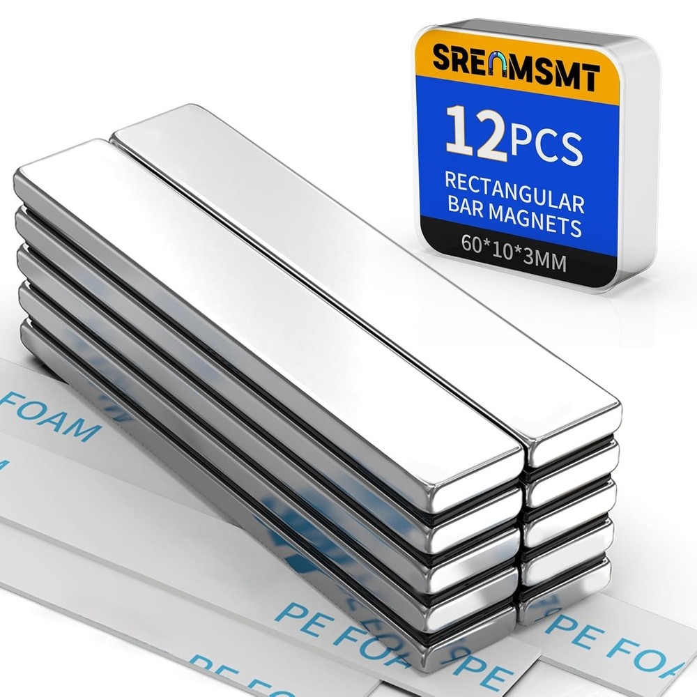 4-12 Neodymium Bar Magnets Rare Earth Rectangle Heavy Duty Powerful 60X10X3Mm