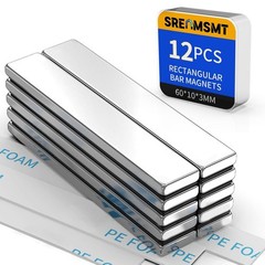 4-12 Neodymium Bar Magnets Rare Earth Rectangle Heavy Duty Powerful 60X10X3Mm