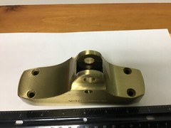 New Von Duprin 88 End Case, 050435, Brushed Brass, End Case Only