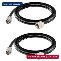 RG8x Jumper PL259 6ft, RG-8x Coax Cable 6 Foot 2-Pack, CB Radio Coax Cable UHF M