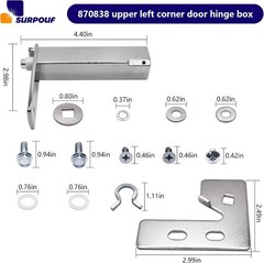 870838 Top Left Door Hinge Cartridge Fits For TRUE Door Hinge Kit
