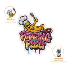 100pcs Pudding Plug Foil Mylar Bag Zip Seal Bag Resealable Candy Baggies Glossy
