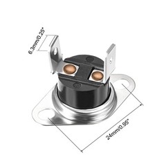 2pack KSD301 Thermostat 40°C/104°F 10A Normally Open N.O Temperature Switch