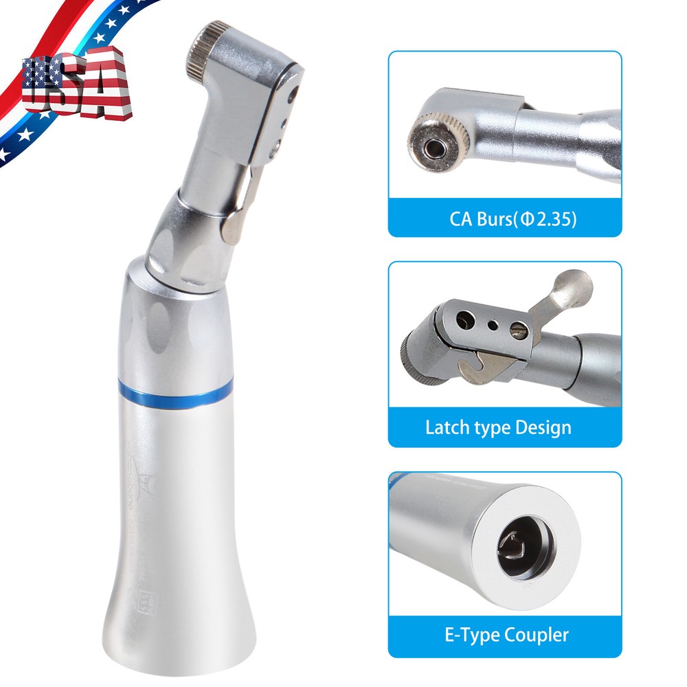 NSK Style Dental Slow Low Speed Handpieces Latch/Push Button Contra Angle E-type