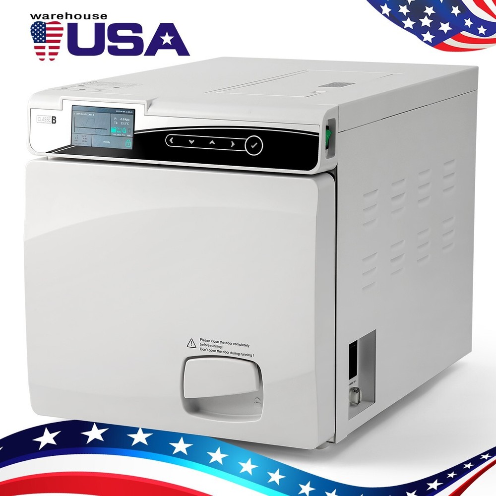 22L Class B Dental Autoclave Vacuum Drying Steam Sterilizer Built-in Printer
