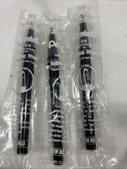 MG8 Pentel Slim Rolling Writer Refill Cartridge, Black Ink, Pack of 3. 92