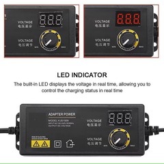 60W Power Supply DC 3V~24V Adjustable Variable Universal Switching AC/DC Adapter