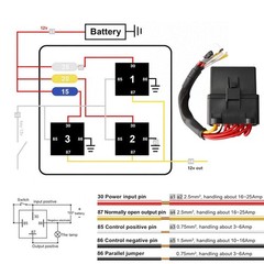 12V 3Way Pre-Wired Fuse Relay Box Kit for truck RV LS swaps lights cooling fans