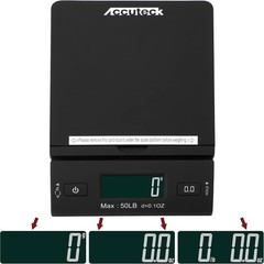 50 Lb All-In-One Black Digital Shipping Postal Scale with Adapter (W-8250-50B)