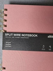 Altitude Split Wire Notebook Rose Gold Mauve Bamboo Paper Recycled Soy Based Ink