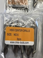 60pcs M2 HSS center drills 10 of each #0, #1,#2,#3,#4. 5 of each #5,#6, Part#530