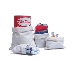 6 x 8 Inches 100% Cotton Reusable Storage Premium Quality Double Drawstring Bags