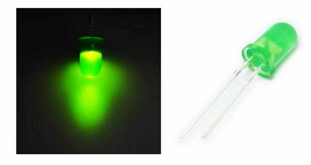10-1000pc 5mm LED Light Emitting Diodes Green Lights Bright LED DIY US Ship