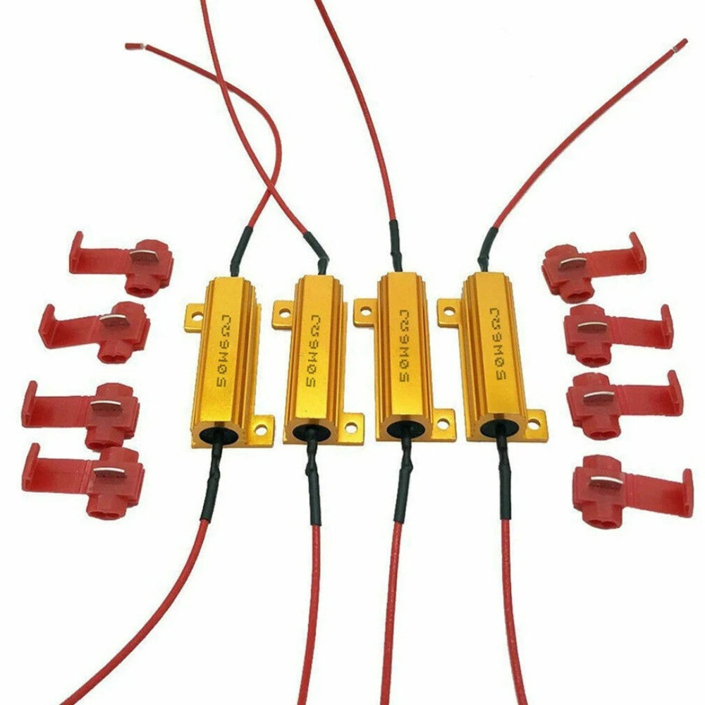 4Pcs 50W 60hm Load Resistors for LED Bulb Hyper Flash/Error Code Fix