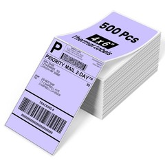 4×6 Thermal Labels for Shipping Label Printer – 500PCS Purple Mailing Labels …