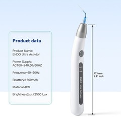 AZDENT Dental Endo Ultra Sonic Activator Handpiece Root Canal Irrigator+3 Tips