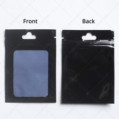 Multi-size&Color Double-Side Glossy Mylar Flat Zip Lock Bag w/Window&Hang Hole