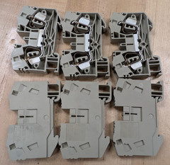 50x Conta-Clip ZRK 10/2A BG 3597.2 Feed-Through DIN Rail Terminal Blocks 10mm²