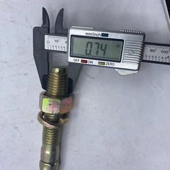 Concrete Wedge Anchor 6″ x 0.74 3/4 Hot-Dipped Galvanized Hex-Nut-Head QTY:1🔔