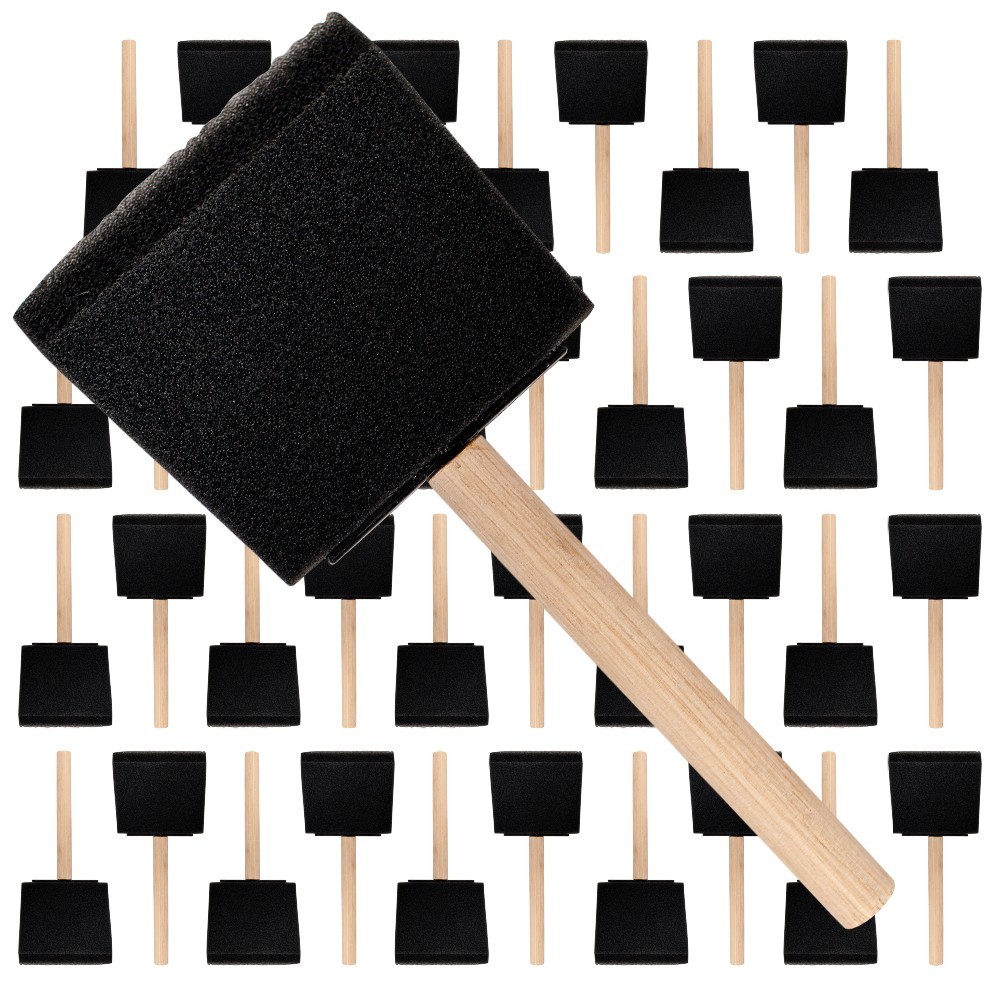 Pro Grade – Foam Brushes – 3 Inch – 36 Piece Poly Foam Brush Set