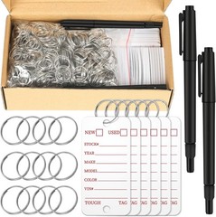 500 Pcs Poly Key Tags Plastic Dealership Car Key Tags with Labels for RV Auto Lu