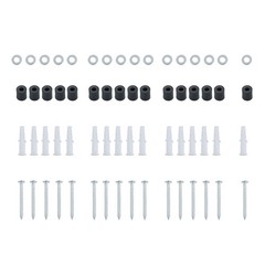 4 Pack 12″x12″ Black Metal Pegboard Panels Heavy Duty Pegboard Wall Organizer