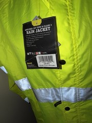 OccuNomix Type R Class 3 High-Vis Breathable Rain Jacket LUX-TJR Size Large New